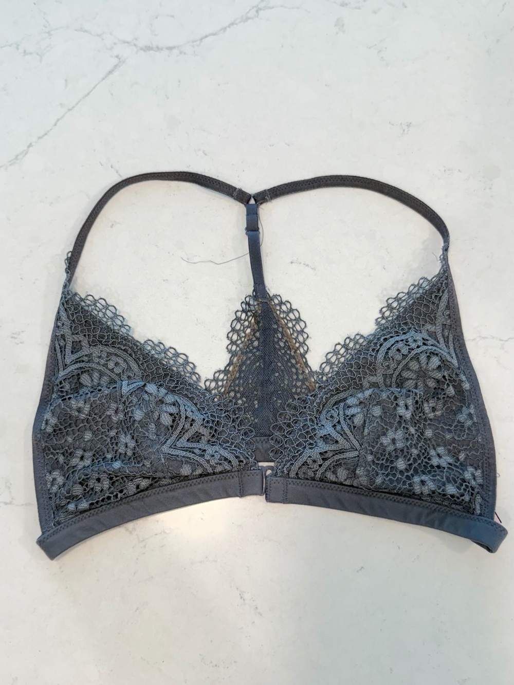 Victoria's Secret Lace Racerback Bralette - Charcoal